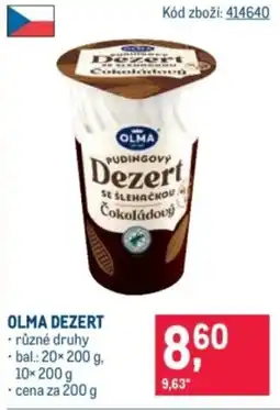 Makro Olma dezert nabídka