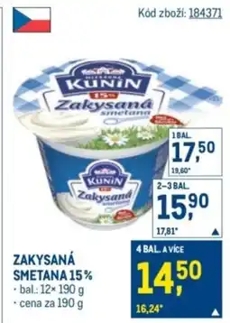 Makro Zakysaná smetana 15% nabídka