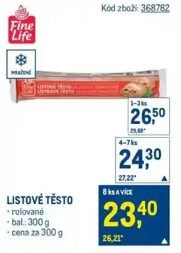 Makro Fine Life Listové těsto nabídka