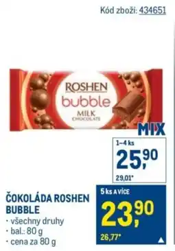 Makro Čokoláda roshen bubble nabídka