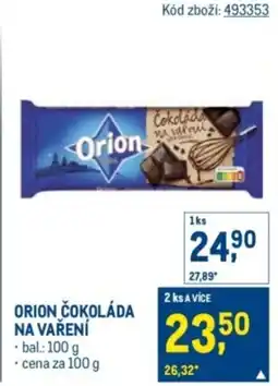 Makro Orion čokoláda na vaření nabídka