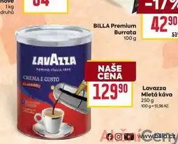 Billa Lavazza Mletá káva nabídka