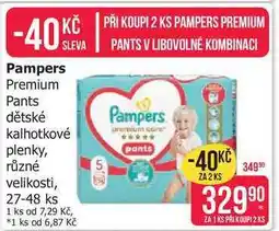 Teta Pampers PremiumPants dětské kalhotkové plenky, různé velikosti, 27-48 ks nabídka