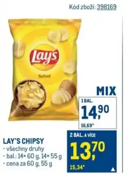 Makro Lay's chipsy nabídka