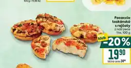 Billa Focaccia toskánská s rajčaty z naší pece 1ks nabídka