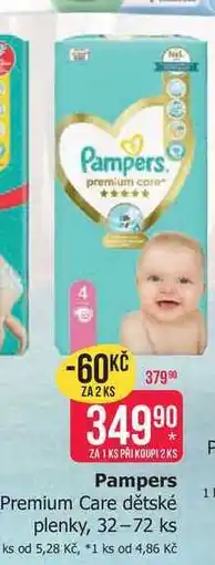 Teta Pampers Premium Care dětské plenky, 32-72 ks nabídka