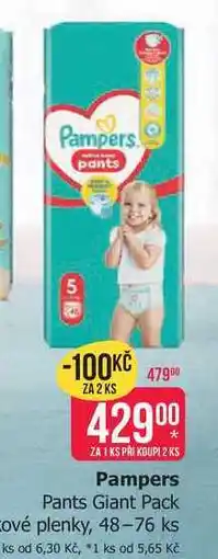 Teta Pampers Pants Giant Pack kalhotkové plenky, 48-76 ks nabídka