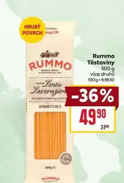 Billa Rummo Těstoviny nabídka