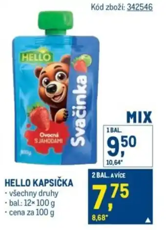 Makro Hello kapsička nabídka