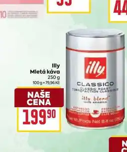 Billa Illy Mletá káva nabídka