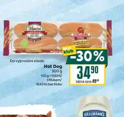 Billa Hot Dog nabídka