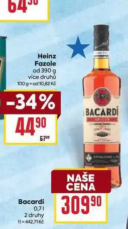 Billa Bacardi nabídka
