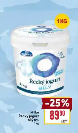 Billa Milko Řecký jogurt bílý 0% nabídka