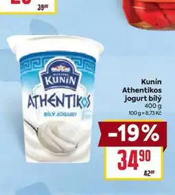 Billa Kunín Athentikos jogurt bílý nabídka