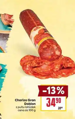 Billa Chorizo Gran Doblon z pultu lahůdek cena za nabídka
