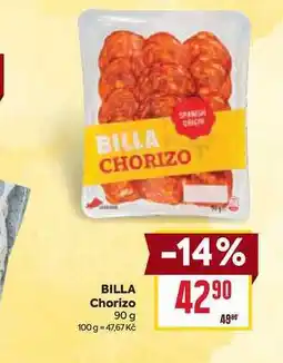 Billa BILLA Chorizo nabídka