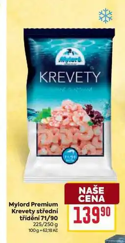 Billa Mylord Premium Krevety střední třídění 71/90 225/250 g nabídka