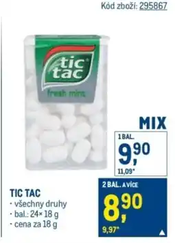 Makro Tic Tac nabídka