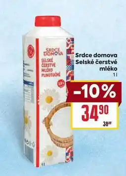 Billa Srdce domova Selské čerstvé mléko nabídka