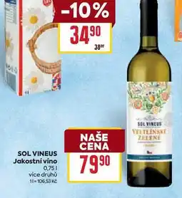 Billa SOL VINEUS Jakostní víno nabídka