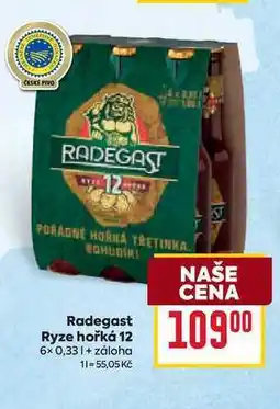Billa Radegast Ryze hořká 12 6× nabídka