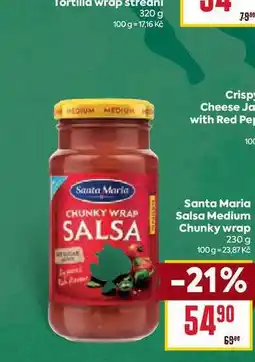 Billa Santa Maria Salsa Medium Chunky wrap nabídka
