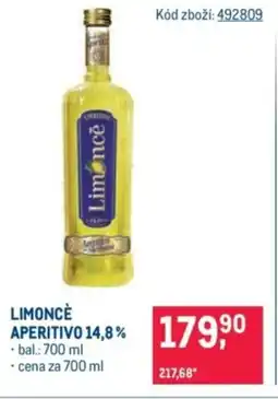 Makro Limoncè aperitivo 14,8% nabídka
