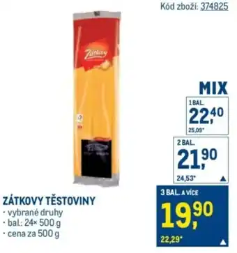 Makro Zátkovy těstoviny nabídka