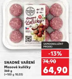 Kaufland SNADNÉ VAŘENÍ Masové kuličky nabídka