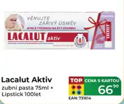 Tamda Foods Lacalut Aktiv zubní pasta + Lipstick 100let nabídka