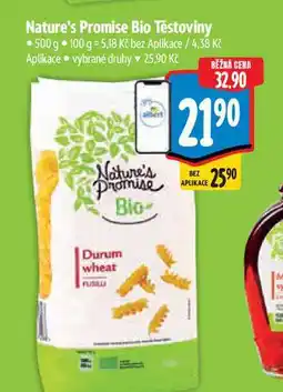 Albert Nature's Promise Bio Těstoviny nabídka