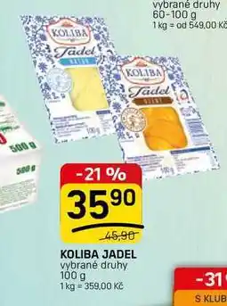 Flop KOLIBA JADEL vybrané druhy nabídka