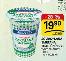 Flop JČ ZAKYSANÁ SMETANA TRADIČNÍ 15% vybrané druhy nabídka