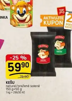 Flop KEŠU natural/pražené solené nabídka