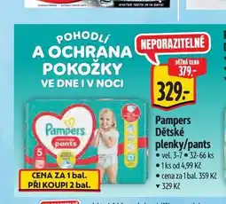 Albert Pampers Dětské plenky/pants vel. 3-7 32-66 ks nabídka