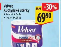 Albert Velvet Kuchyňské utěrky 3vrstvé 2 role nabídka
