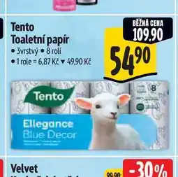 Albert Tento Toaletní papír 3vrstvý 8 rolí nabídka