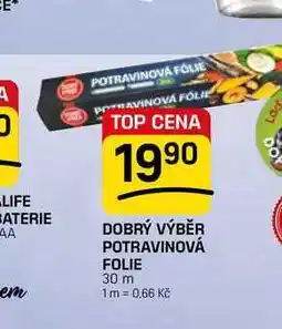 Flop DOBRÝ VÝBĚR POTRAVINOVÁ FOLIE 30 m nabídka