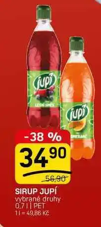 Flop SIRUP JUPÍ vybrané druhy nabídka