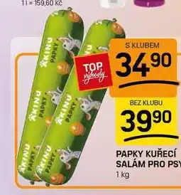 Flop PAPKY KUŘECÍ SALÁM PRO PSY nabídka