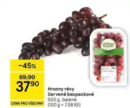 Tesco Hrozny révy červené bezpeckové, 500 g, balené nabídka