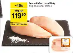 Tesco Tesco Kuřecí prsní řízky, 1 kg, chlazené, balené nabídka