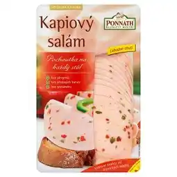 Tesco Ponnath ŘEZNIČTÍ MISTŘI Kapiový salám krájený e 100g nabídka