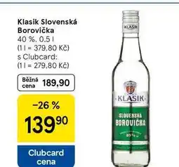 Tesco Klasik Slovenská Borovička 40% nabídka