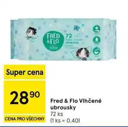 Tesco Fred & Flo Vlhčené ubrousky, 72 ks nabídka