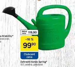 Tesco Zahradní konev Spring, 10 l, zelená, plastová LOL nabídka