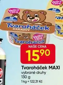Hruška Milko Tvaroháček MAXI vybrané druhy nabídka