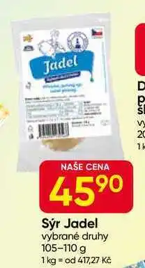 Hruška Sýr Jadel vybrané druhy nabídka