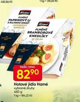 Hruška Hamé Hotové jídlo vybrané druhy nabídka