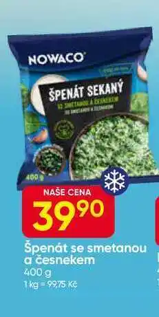 Hruška NOWACO Špenát se smetanou a česnekem nabídka